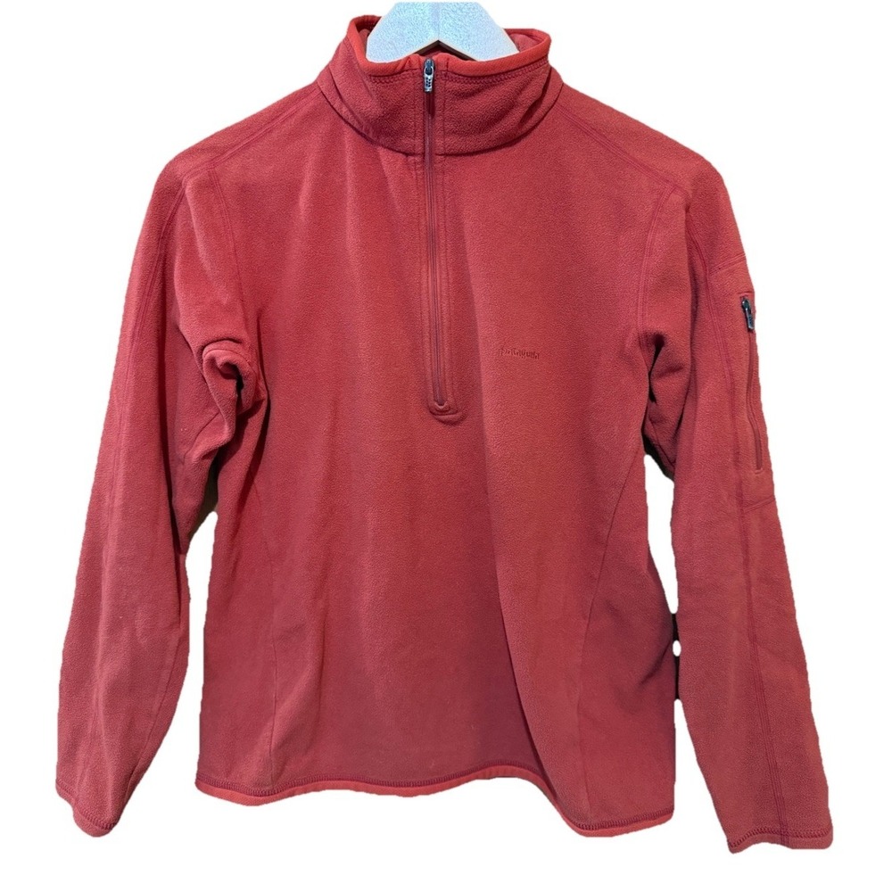 Patagonia Fleece Womens Small Salmon Quarter Zip Capilene‎ Logo Jumper Outdoor